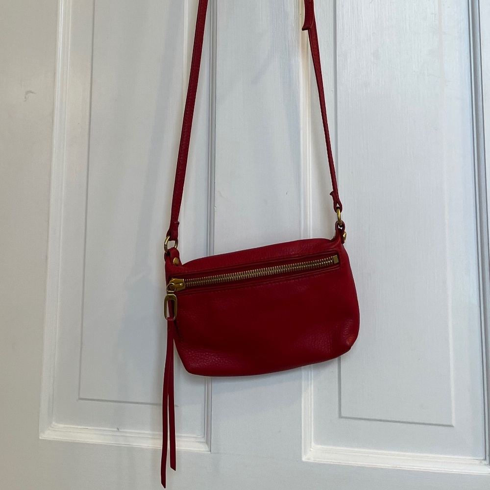 Hobo International "Pacer" Red Leather Crossbody Bag, Small